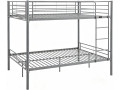 Litera doble "Adam" - Somier incluido - 140 x 190 cm - Negro - Gris
