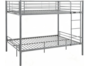 Litera doble "Adam" con somier - 140 x 190 cm - Gris