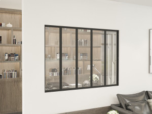 Cubierta de aluminio para taller «Panorama» - 150 x 105 cm - Negro 2