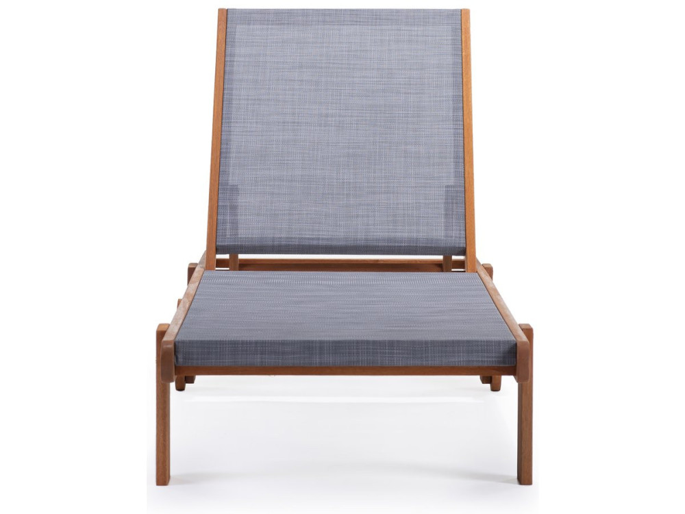 Tumbonas en madera exótica "Saïgon"  - Gris - Lote de 4