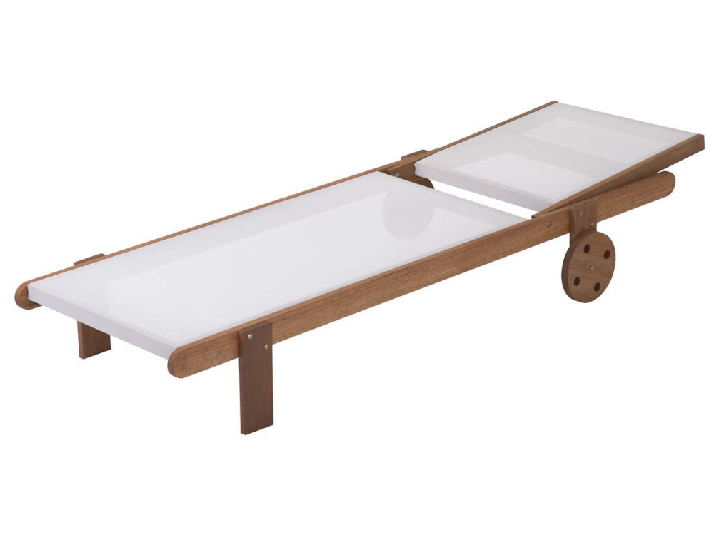 Tumbonas en madera exótica "Saïgon"  - Crudo- Lote de 4