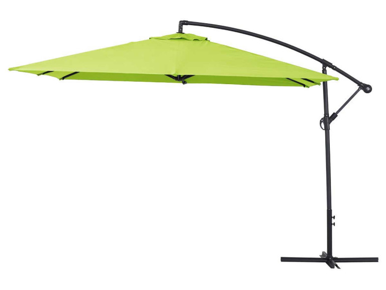 Parasol lateral de jardín Aluminio “Ilios 3” – Cuadrado – 3 x 3 m  - Verde