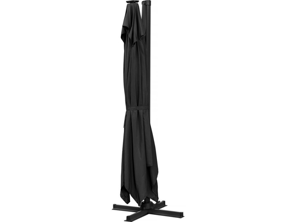 Parasol de jardin LED Alu "Sun 3 Luxe" - Cuadrado -  3 x 3 m - Negro