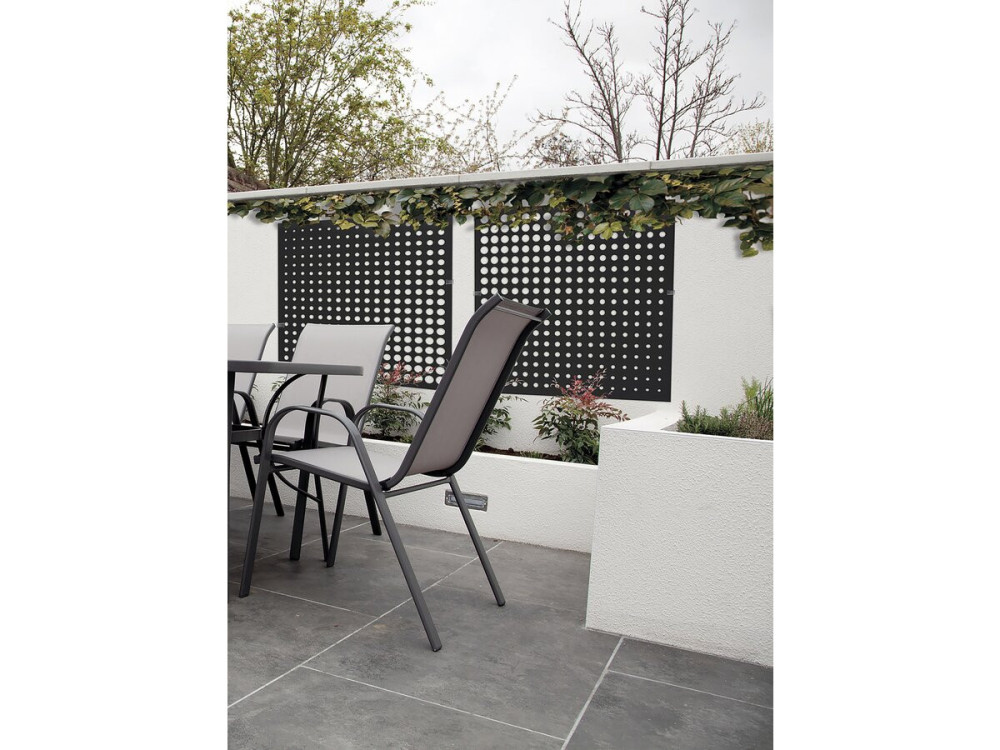 Panel decorativo - «Moon» - Lote de 5 - 1,00 x 1,00 m - Gris