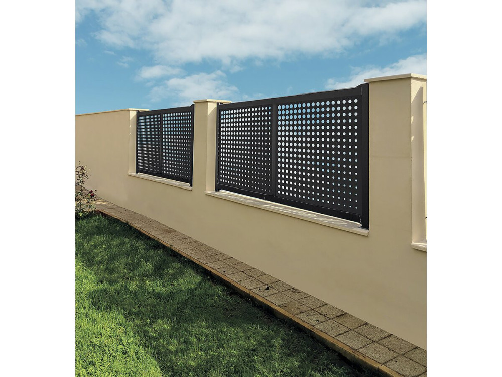 Panel decorativo - «Moon» - Lote de 5 - 1,00 x 1,00 m - Gris