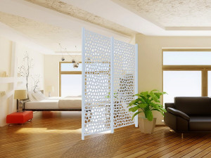 Panel decorativo - "Mosaico" - Paquete de 5 - 1,00 x 2,00 m - Blanco
