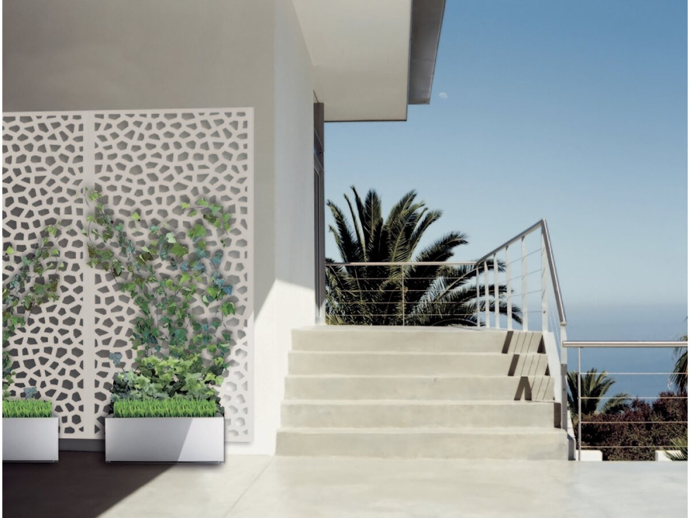 Panel decorativo - "Mosaico" - Paquete de 5 - 1,00 x 2,00 m - Blanco