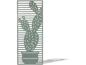 Panel decorativo - "Cactus" - Lote de 4 - 0,60 x 1,50 m - Verde