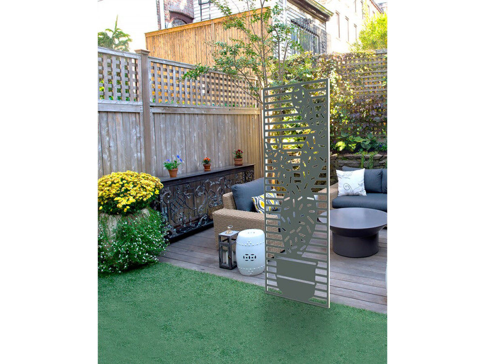 Panel decorativo - "Cactus" - Lote de 4 - 0,60 x 1,50 m - Verde