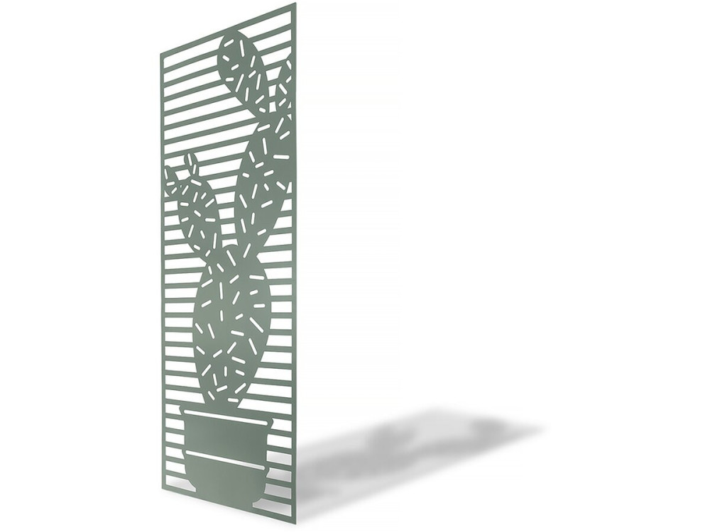 Panel decorativo - "Cactus" - Lote de 4 - 0,60 x 1,50 m - Verde