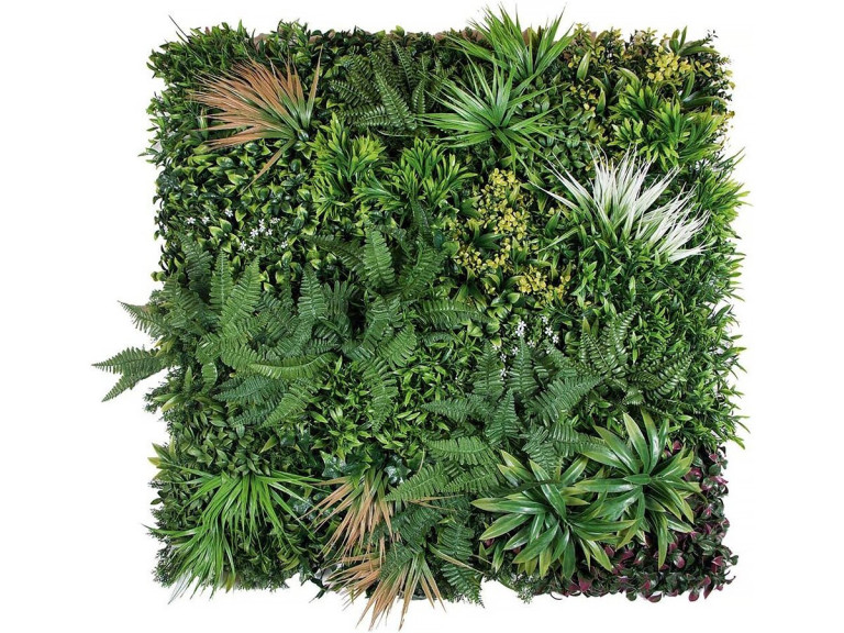 Panel vegetal "Sauvage vertical" - Lote de 4 - 1,00 x 1,00 m - Verde
