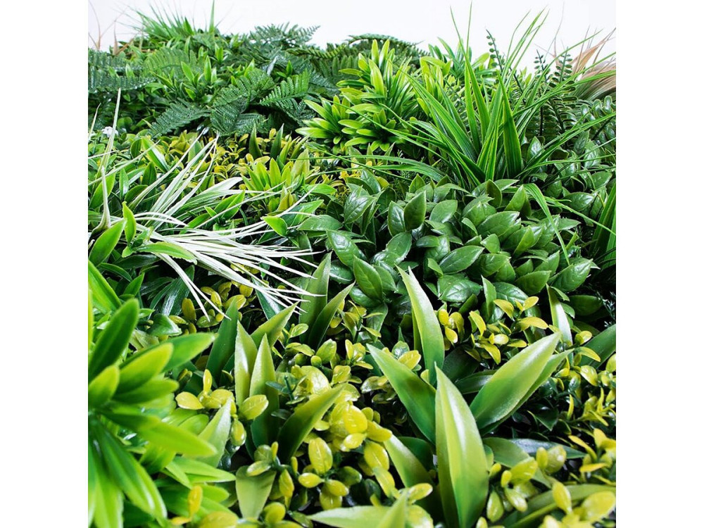 Panel vegetal "Sauvage vertical" - Lote de 4 - 1,00 x 1,00 m - Verde