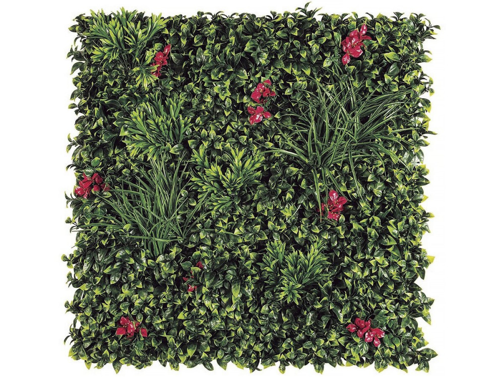 Panel de césped - "Villa vertical" - Lote de 4 - 1,00 x 1,00 m - Verde