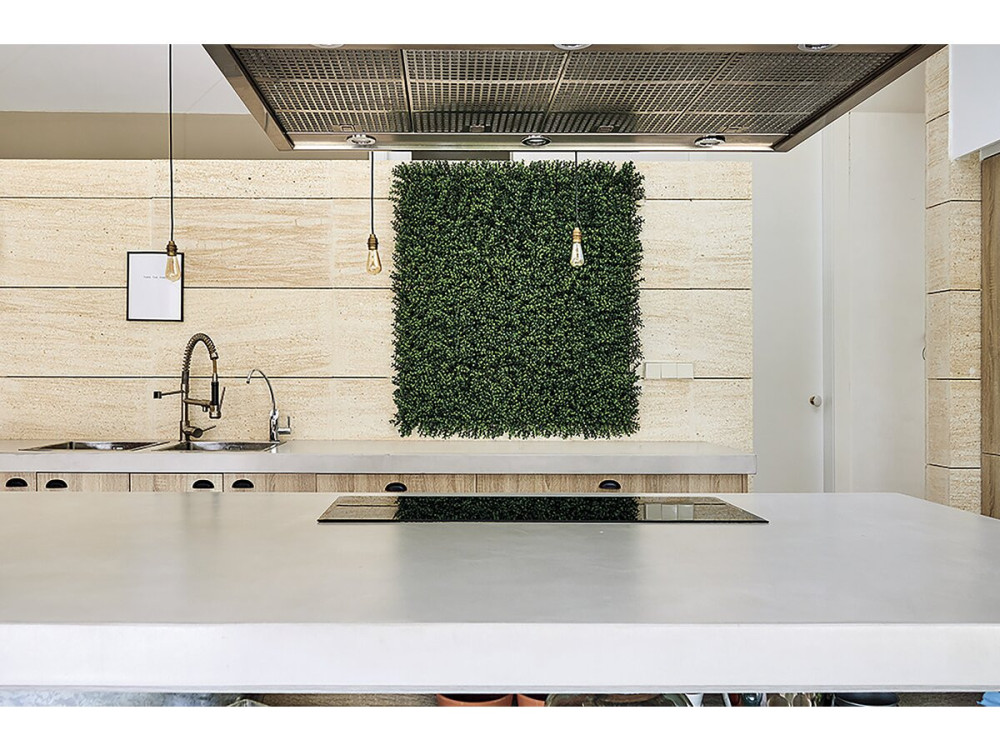 Panel vegetal "Buxus vertical" - Lote de 4 - 1,00 x 1,00 m - Verde