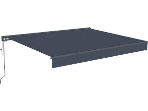 Toldo de aluminio retráctil motorizado "Ombra 4" 4 x 3 m - Gris antracita