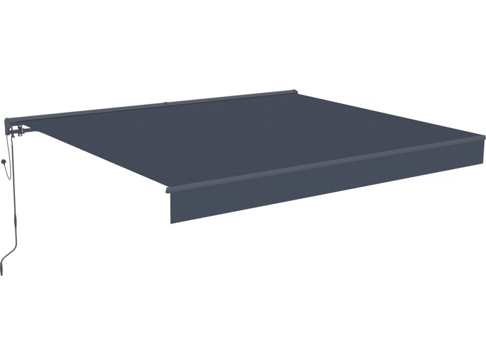 Toldo de aluminio retráctil motorizado "Ombra 4" 4 x 3 m - Gris antracita