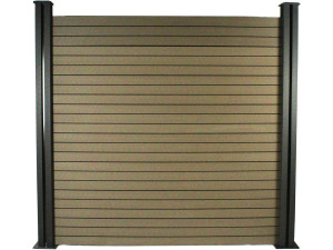 Kit de valla 4.8m composite - Kit de fijación  - Marron