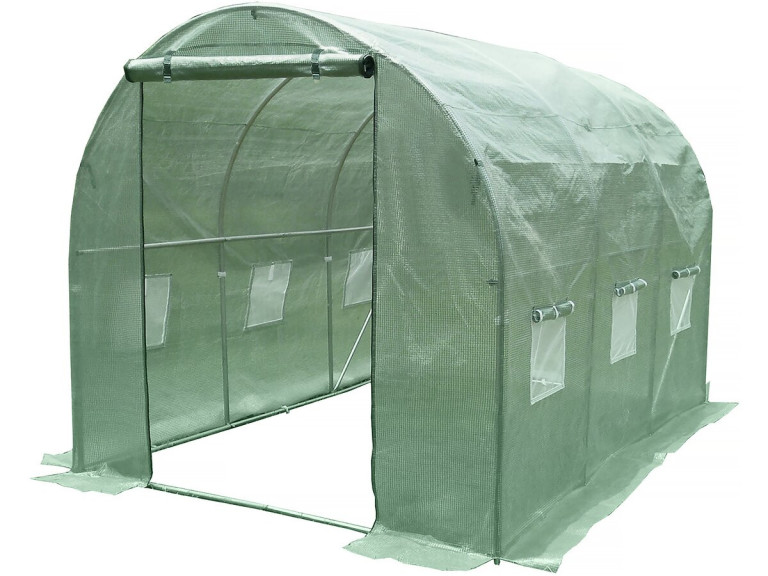 Túnel de invernadero para jardín «Lys» - 6 m² - 140 g - Verde