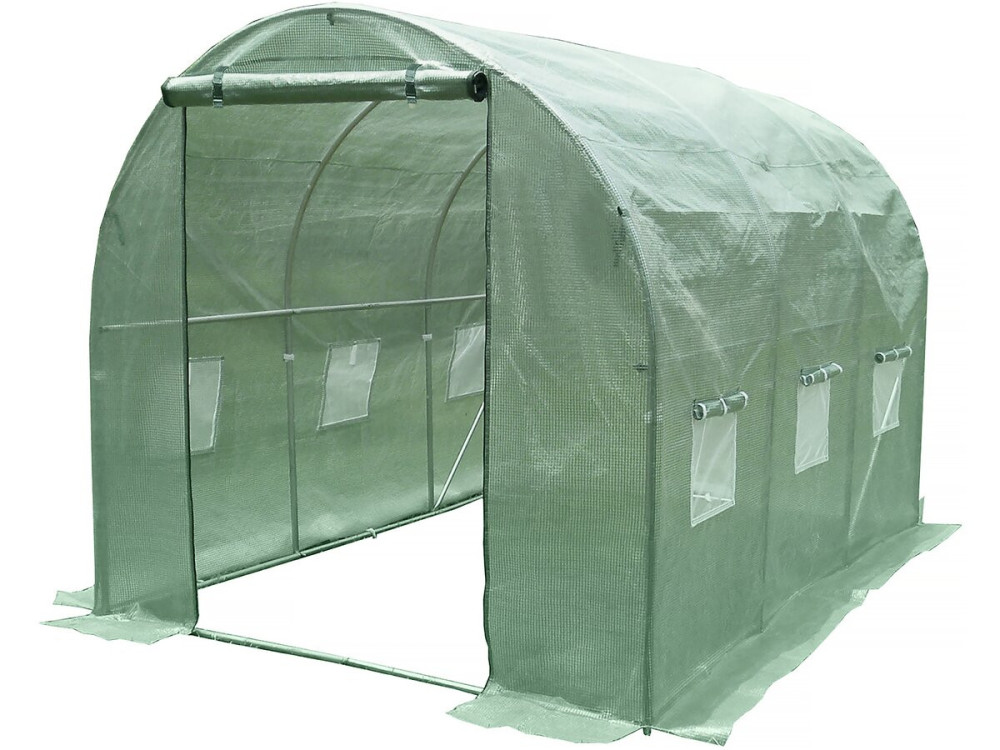 Túnel de invernadero para jardín «Lys» - 6 m² - 140 g - Verde
