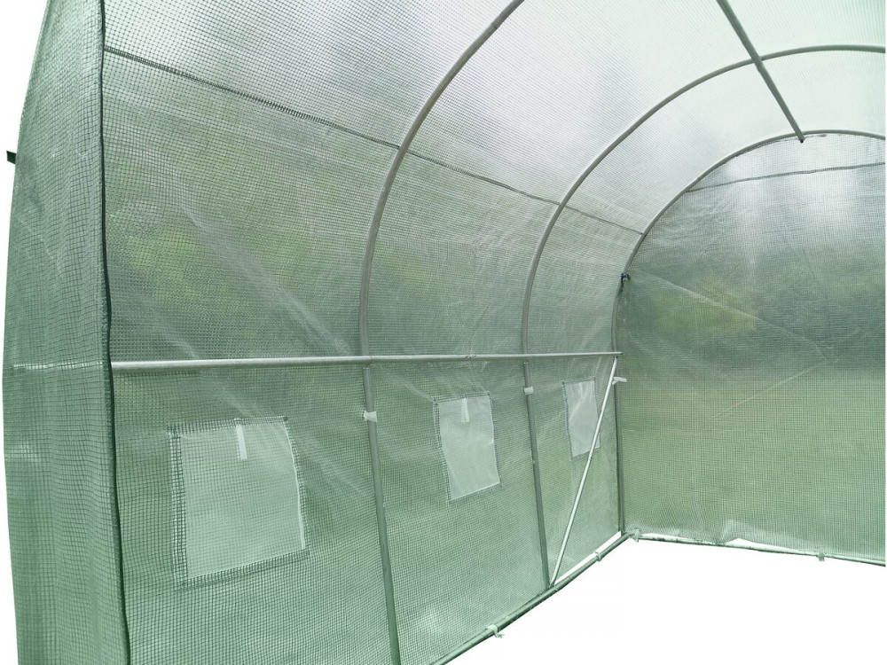 Túnel de invernadero para jardín «Lys» - 6 m² - 140 g - Verde