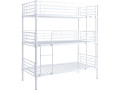 Litera metálica triple "HAVIN" - 90 x 190 cm - Negro - Gris