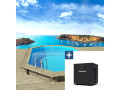 Piscina de madera "Miami" - 4,86 x 3,36 x 1,20 m + minibomba de calor de 3,5kW - Metal - Gris