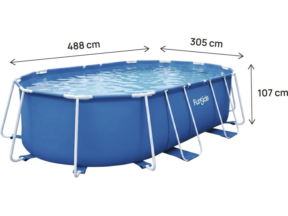 Piscina tubular ovalada "Tina" - 4,88 x 3,05 x 1,07 m