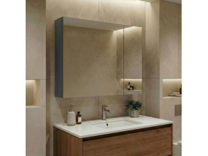 Mueble de baño con espejo «Side 80» - 79 x 16 x 66 cm - Antracita mate 2