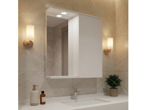 Mueble de baño con espejo «Purus 65» - 63 x 18 x 68 cm - Blanco 2