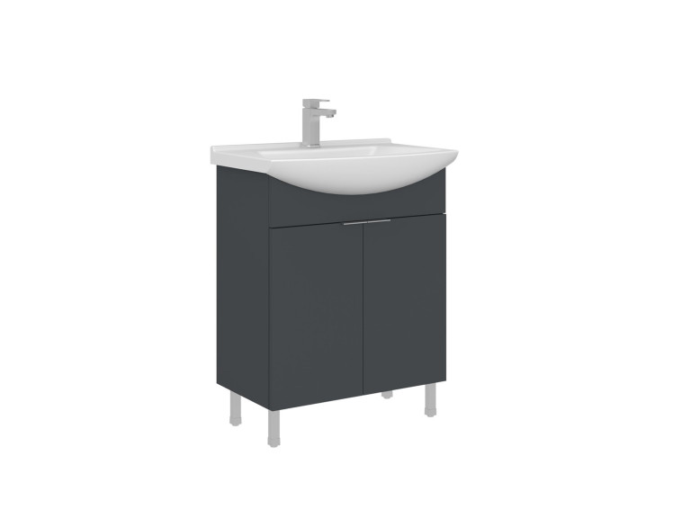 Mueble para lavabo «Purus 65» - 65 x 50 x 83 cm - Antracita mate