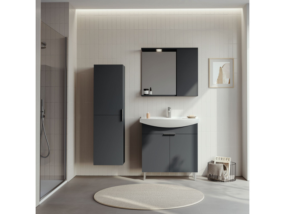 Mueble para lavabo «Purus 80» - 80 x 50 x 83 cm - Antracita mate