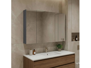 Mueble de baño con espejo «Side 100» - 100 x 16 x 66 cm - Antracita mate 2