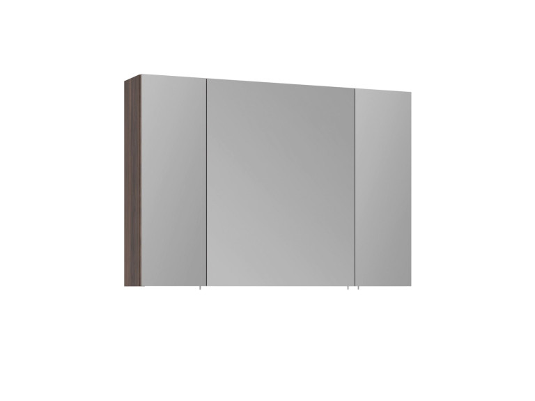 Mueble de baño con espejo «Side 100» - 100 x 16 x 66 cm - Nogal oscuro