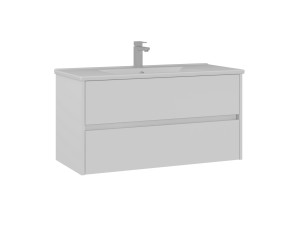Mueble para lavabo «Side 100 v3» - 100 x 45 x 52 cm - Blanco mate