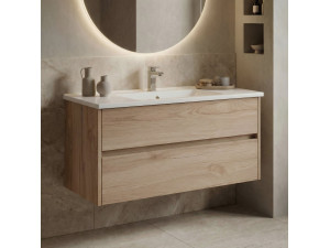 Mueble para lavabo «Side 100 v3» - 100 x 45 x 52 cm - Roble 2