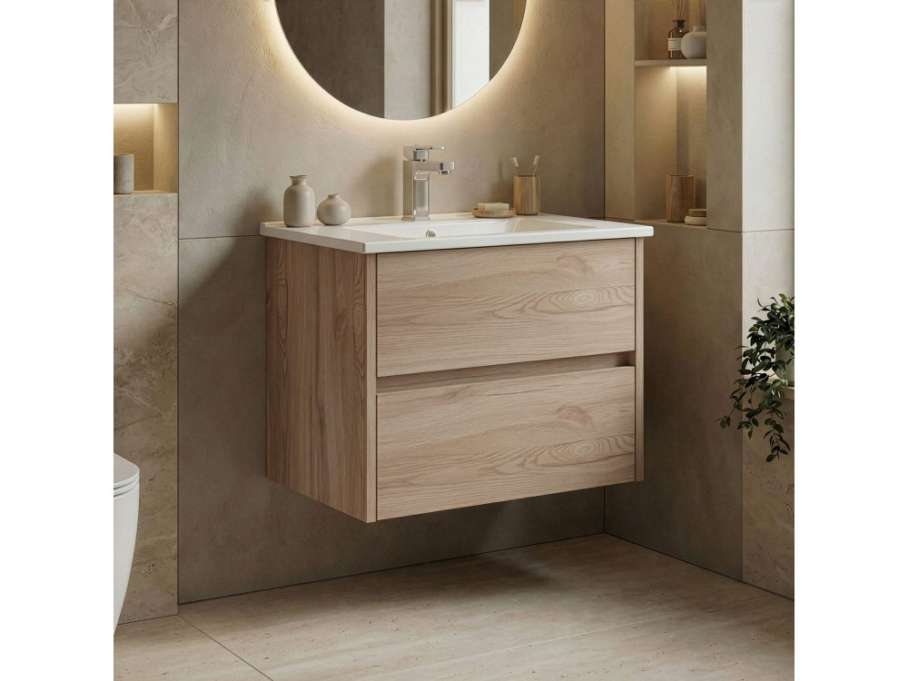 Mueble para lavabo «Side 65 v2» - 65 x 45 x 52 cm - Roble