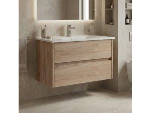 Mueble para lavabo «Side 85 v2» - 85 x 45 x 52 cm - Roble 2