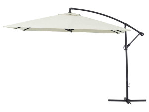 Parasol de jardín en aluminio "Ilios 3" - cuadrada - 3 x 3 m -  Crudo