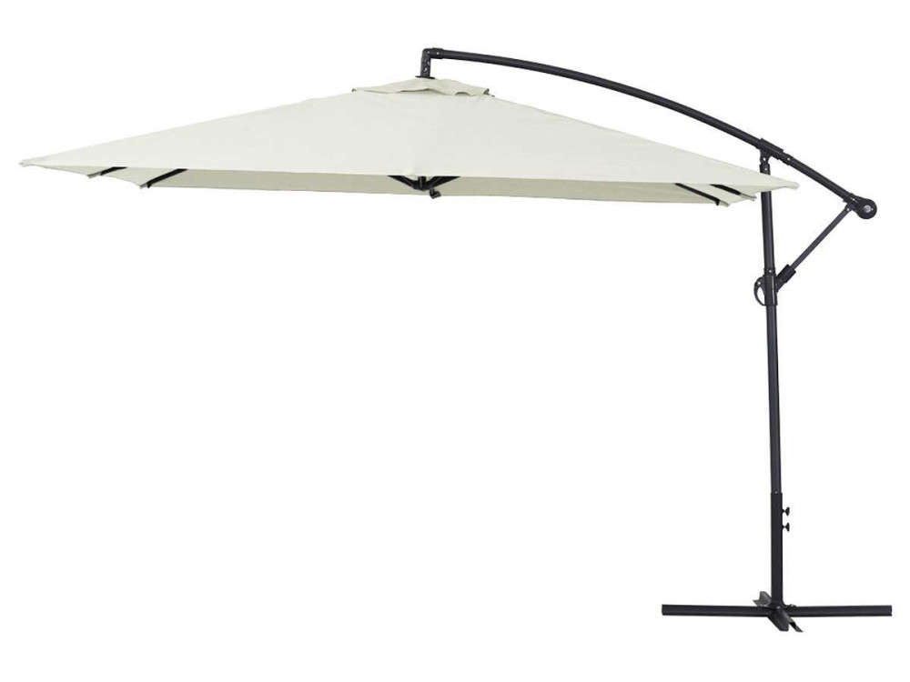 Parasol de jardín en aluminio "Ilios 3" - cuadrada - 3 x 3 m -  Crudo