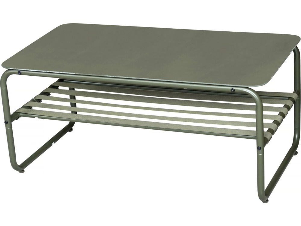 Conjunto de muebles de jardín de metal "Sora" con cojines - 4 plazas - Verde