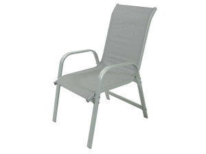 Juego de 2 sillas para jardin textileno "Porto"- Phoenix - gris claro 2