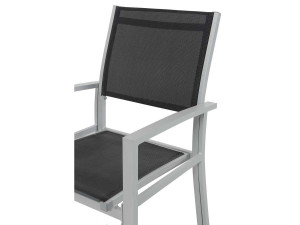 Juego de 2 sillas para jardín- textileno "Tropic" - Phoenix - negro 2