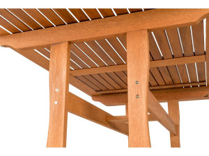 Mesa de jardín "Osaka" - 180 x 90 cm - madera natural 2
