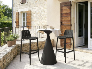 Mesa bistro de jardín ⌀80 cm "Néora" - Negra 2
