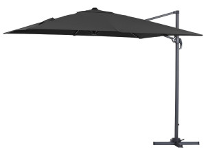 Parasol lateral de jardín en aluminio - Sun 3 - Cuadrado - 3 x 3 m - Negro