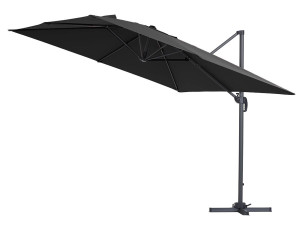 Parasol lateral de jardín en aluminio - Sun 3 - Cuadrado - 3 x 3 m - Negro 2