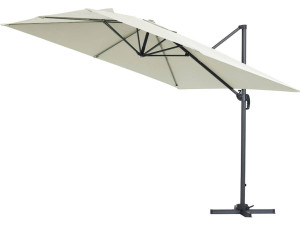 Parasol Lateral de jardín Alu "Sun 3" - Cuadrado  Carré - 3 x 3 m - Lastres incluidos - Crudo 2