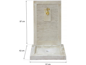 Fuente "ETNA" - de piedra reconstituida - 57 x 42 x 87 cm Beige 2