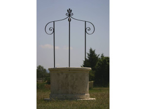 Pozo de jardín - diámetro 120 x 210 cm - Altura del cuerpo de piedra: 78 cm - Diámetro interior 77 cm 2