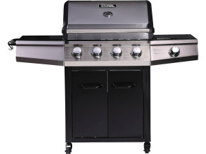 Barbacoa a gas "Bingo 5" - 5 quemadores (1 lateral) - 15.2kW + Funda de protección - Negro 2